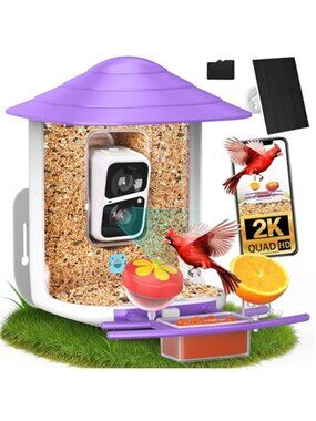 New TUC Bird Feeder with Camera 2K HD Live with 32GB Card Auto Detect